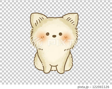 お座りするチワワのイラスト お座りするチワワのイラスト 122081126