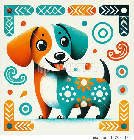 かわいい犬のイラスト 122081375