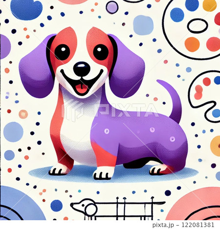 かわいい犬のイラスト 122081381