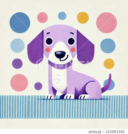 かわいい犬のイラスト 122081382