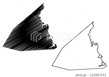 Kent County (Canada, New Brunswick Province, North America) map vector illustration, scribble sketch Kent map 122081553