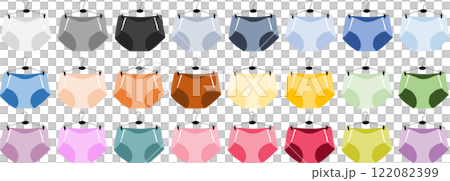 Graphic material illustration set of underwear hung on a hanger Graphic material illustration set of underwear hung on a hanger 122082399