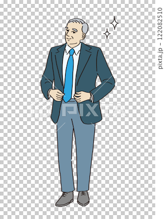 穿著衣服的老人 122082510