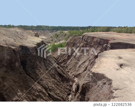 Quarry for the extraction of multi-colored clay in the Ural Mountains 122082536