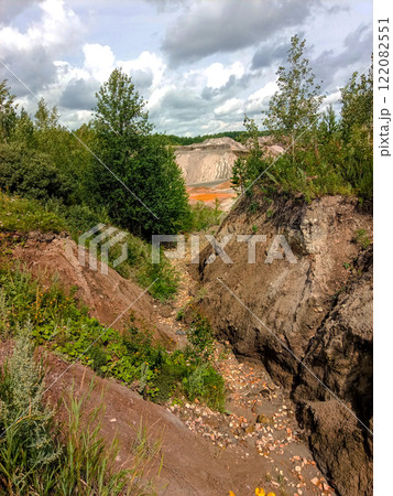 Quarry for the extraction of multi-colored clay in the Ural Mountains Quarry for the extraction of multi-colored clay in the Ural Mountains 122082551