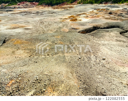 Quarry for the extraction of multi-colored clay in the Ural Mountains 122082555
