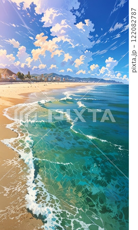 青い空と海 122082787