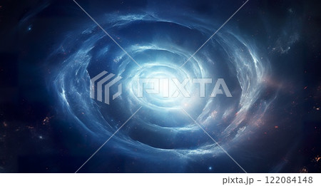 colorful spiral galaxy in open space wallpaper, gorgeous galactic background with stars in outer cosmos, astronomy concept 122084148
