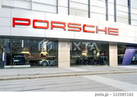 The Porsche brand store in Shanghai, China The Porsche brand store in Shanghai, China 122085182