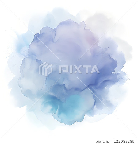 Abstract Watercolor Design Featuring Soft Blue Cloud Patterns 122085289