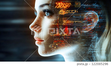 AI、テクノロジーのコンセプト(生成AI画像) AI、テクノロジーのコンセプト(生成AI画像) 122085296