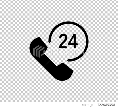 シンプルな電話と24のアイコンイラスト ベクター シンプルな電話と24のアイコンイラスト ベクター 122085358