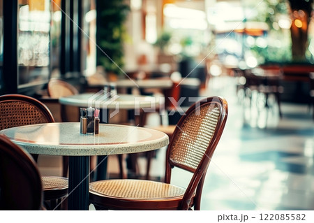 商業施設内のカフェエリア「AI生成画像」 122085582