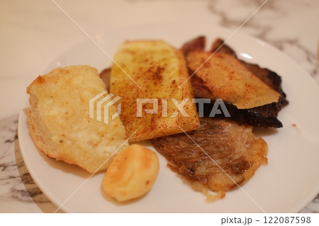 Catering buffet for events in a restaurant or hotel. Food styling and restaurant meal serving. 122087598