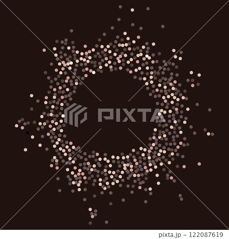 Brown circular dotted frame Brown circular dotted frame 122087619
