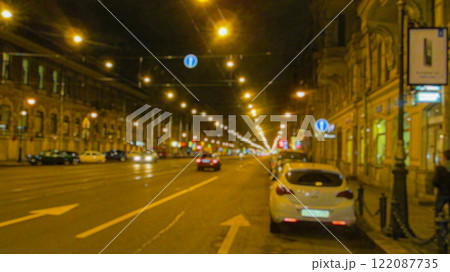 Night city. Creative theme with blur and bokeh. 122087735