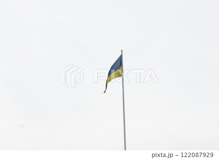 Flag of Ukraine on a white background 122087929