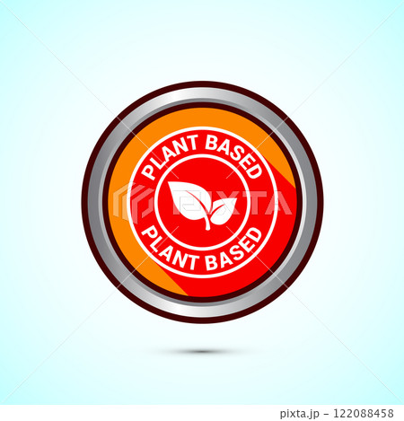 Plant based product icon design illustration. plant based food, natural ingredients. Button design Plant based product icon design illustration. plant based food, natural ingredients. Button design 122088458