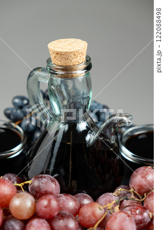 Natural Balsamic Vinegar In Glass Cruet With Cork 122088498
