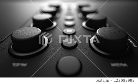 A sleek grayscale user interface design featuring high-contrast buttons for enhanced accessibility. Generative AI A sleek grayscale user interface design featuring high-contrast buttons for enhanced accessibility. Generative AI 122088998