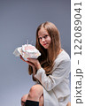 Celebrating a Wonderful Birthday with Delicious Cake, Candles, and Joyful Moments 122089041