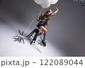 Engaging and Creative Photoshoot Featuring Bright Balloons and Other Unique Props 122089044