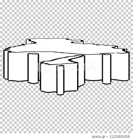 兵庫県_アイソメトリックイラスト_02 122089209