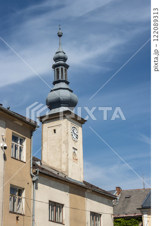 Old town hall with a tower, Zabreh, Czech republic Old town hall with a tower, Zabreh, Czech republic 122089313