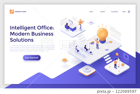 Modern Isometric Vector Illustration Modern Isometric Vector Illustration 122089597