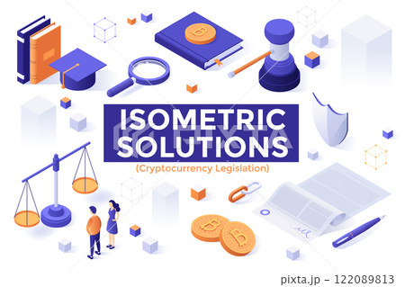 Modern Isometric Vector Illustration Modern Isometric Vector Illustration 122089813