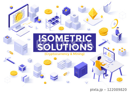Modern Isometric Vector Illustration 122089820