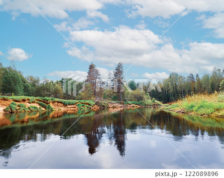 Upper reaches of the Volga river in Russia Upper reaches of the Volga river in Russia 122089896