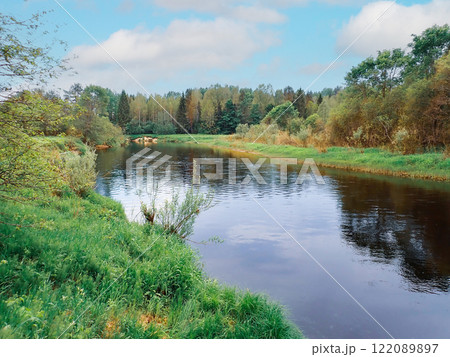 Upper reaches of the Volga river in Russia Upper reaches of the Volga river in Russia 122089897