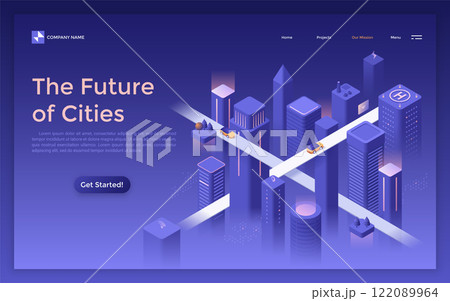 Modern Isometric Vector Illustration Modern Isometric Vector Illustration 122089964