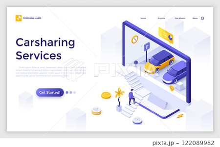 Modern Isometric Vector Illustration Modern Isometric Vector Illustration 122089982