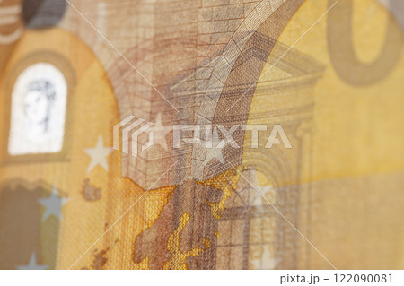 authentic fifty euro European Union close-up 122090081