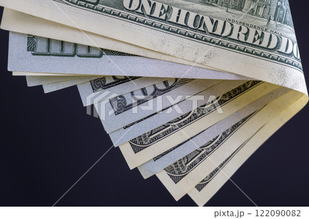 new and old hundred dollar bills stacked together new and old hundred dollar bills stacked together 122090082