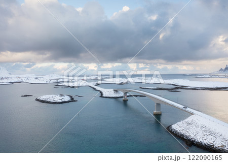 Aerial view on the Lofoten Islands, Norway. Travel in the North. Aerial view on the Lofoten Islands, Norway. Travel in the North. 122090165