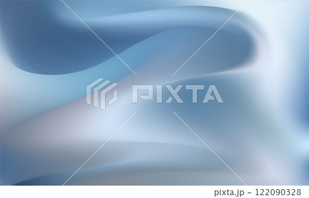 Soft holographic gradient background. Blue elegant curves 122090328