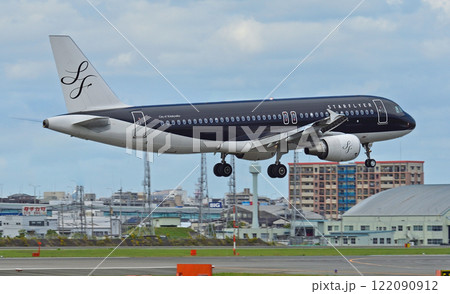 スターフライアーズA320福岡空港アプローチ スターフライアーズA320福岡空港アプローチ 122090912