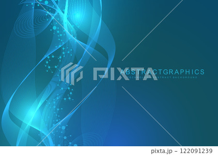 Structure molecule and communication. Dna, atom, neurons. Scientific concept for your design. Connected lines with dots. Medical, technology, chemistry, science background. Vector illustration. Structure molecule and communication. Dna, atom, neurons. Scientific concept for your design. Connected lines with dots. Medical, technology, chemistry, science background. Vector illustration. 122091239