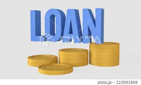 The Loan text and coins for Business concept 3d Rendering. The Loan text and coins for Business concept 3d Rendering. 122091809