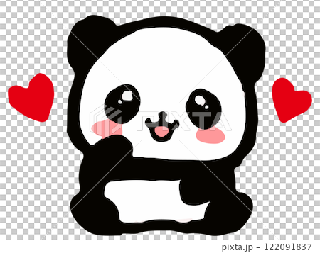 Cute panda doodle illustration Cute panda doodle illustration 122091837