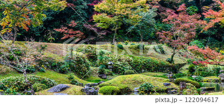 清水寺 本坊庭園の紅葉 パノラマ【福岡県みやま市】 清水寺 本坊庭園の紅葉 パノラマ【福岡県みやま市】 122094617