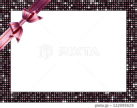 ミラータイルF白、リボン掛け、3ピンク 122095628