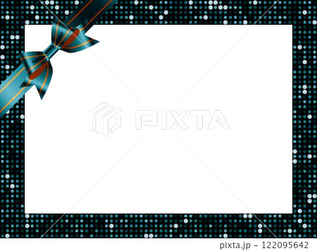 ミラータイルF白、リボン掛け、16青緑 122095642