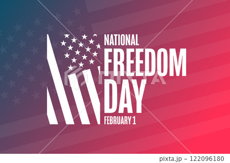 National Freedom Day. February 1. Holiday concept. Template for background, banner, card, poster 122096180