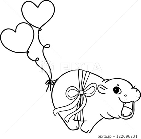Groovy Valentine Pygmy Hippo in bathtub Coloring image Groovy Valentine Pygmy Hippo in bathtub Coloring image 122096231