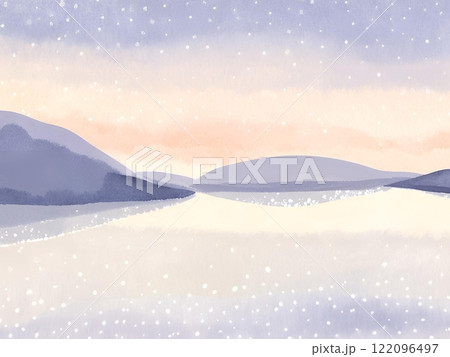 水彩の美しい空と湖と小島(AI生成) 水彩の美しい空と湖と小島(AI生成) 122096497