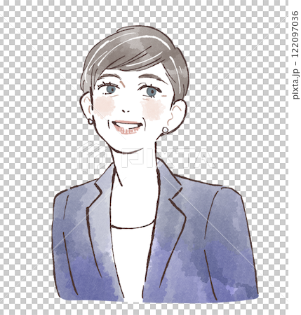 スーツ姿の中年女性 122097036